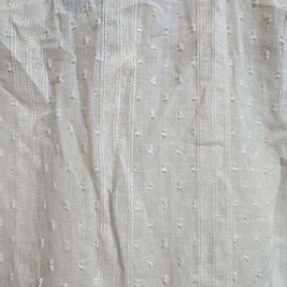 NWOT 1.STATE Women Cottagecore Sheer Blouse Ivory Medium Ruffle Puff Sleeves - Picture 7 of 11